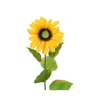 Plastic sunflower DORINA, yellow, 28"/70cm, Ø 4.7"/12cm