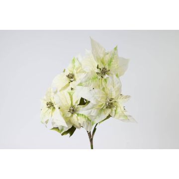Textile flower poinsettia FLAVIA, cream, 24"/60cm, Ø 8"/20cm