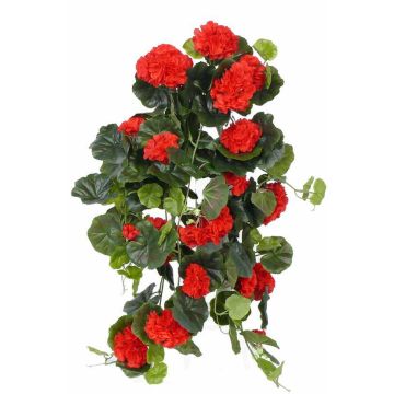 Artificial geranium ANTON on spike, red, 26"/65cm, Ø 2"-3.1"/5-8cm