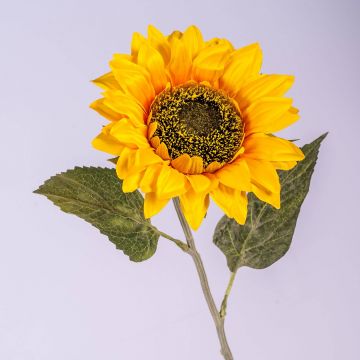 Artificial sunflower SILJA, yellow-orange, 26"/65cm, Ø 5"/13cm