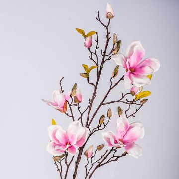 Artificial magnolia LILO, pink-white, 4ft/110cm, Ø 2"-3.5"/5-9cm