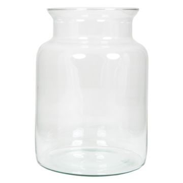 Flower vase KARIN OCEAN made of glass, clear, 10"/25cm, Ø7"/19cm