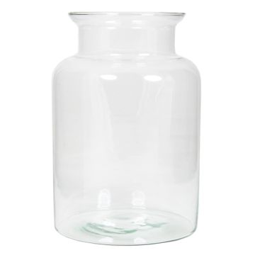 Flower vase KARIN OCEAN made of glass, clear, 10"/25cm, Ø7"/17cm