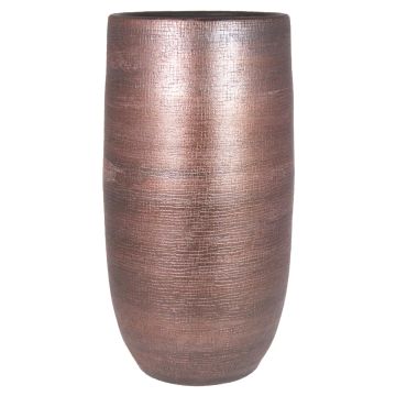 Ceramic vase AGAPE with texture, copper, 24"/60cm, Ø11"/29cm