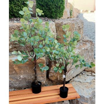 Artificial eucalyptus tree WISGARD, artificial trunk, green-grey, 3ft/90cm