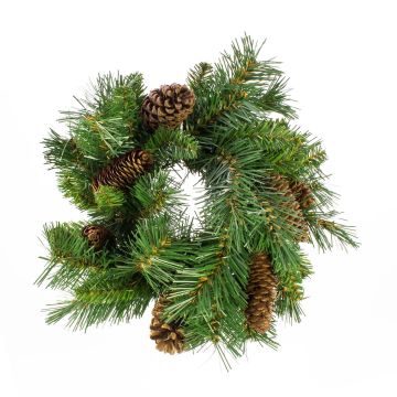 Decorative fir wreath ALFRED, crossdoor, flame retardant, Ø 12"/30cm