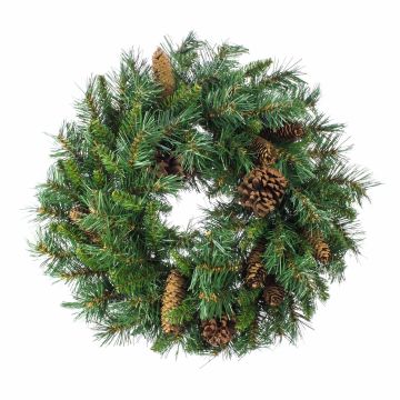 Decorative fir wreath ALFRED, crossdoor, flame retardant, Ø 20"/50cm