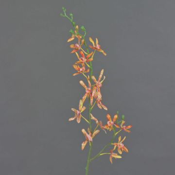 Artificial flower branch Cattleya orchid TRASSA, orange-yellow, 31"/80cm