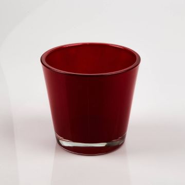 Flower pot/tea light holder RANA, wine-red, 3.94" x 5.12" x 5.51" / 10x13x14cm