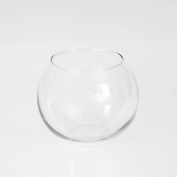 Globe vase - decorative glass TOBI EARTH, clear, 4.7" / 12cm, Ø5.5" / 14cm
