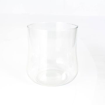 Hourglass shaped vase / planter LIZ EARTH, clear, 9" / 23cm, Ø7.7" / 19,5cm
