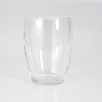Round glass vase HENRY, clear, 7.5" / 19cm, Ø5.3" / 13,5cm