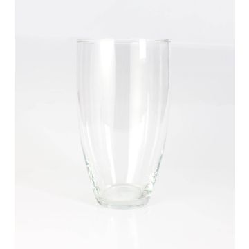 Round glass vase HENRY, clear, 9.8" / 25cm, Ø5.5" / 14cm