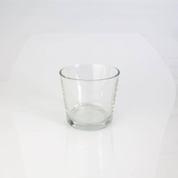 Small glass vase / storm lantern ALENA, clear, 4.1" / 10,5cm, Ø4.5" / 11,5cm