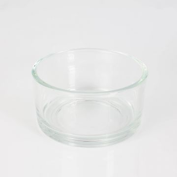 Round mini glass bowl / decorative pot VERA EARTH, clear, 3.1" / 8cm, Ø5.9" / 15cm