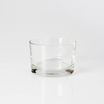 Tealight glass / tea light holder TAMIO, clear, 2.2" / 5,5cm, Ø3.3" / 8,5cm