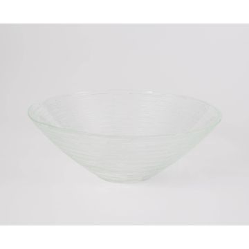 Glass bowl - dish MAJVI, round, clear, 2.8" / 7cm, Ø7.9" / 20cm