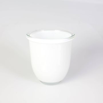 Urn / orchid pot FYNN, white, 5.9" / 15cm, Ø5.3" / 13,5cm