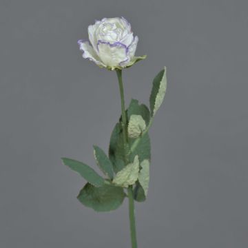 False rose FREIDA, Eco Collection, white-purple, 24"/60cm, Ø1.6"/4cm