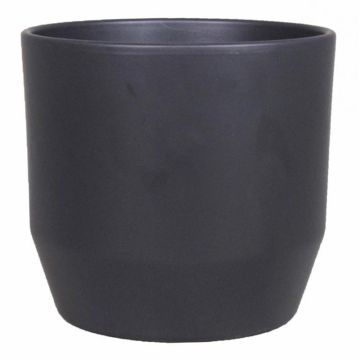 Ceramic flower pot LENAS, anthracite matt, 7"/18,5 cm, Ø8"/19,5cm