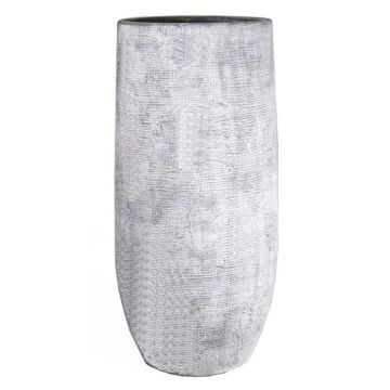 Ceramic vase AGAPE with texture, concrete grey, 20"/50cm, Ø10"/24,5 cm