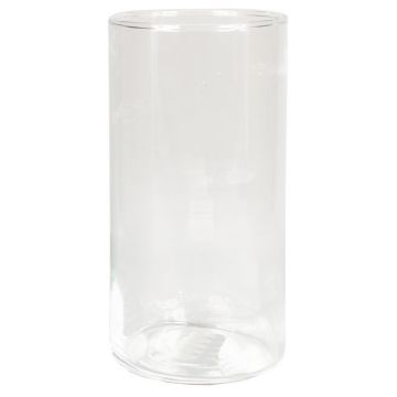 Cylindrical flower vase SANNY made of glass, clear, 8"/20cm, Ø4"/10cm