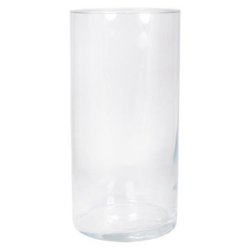 Cylindrical glass vase SANYA OCEAN, clear, 16"/40cm, Ø7"/19cm