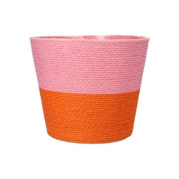 Flower basket NERIONKO DUO, pink-orange, 4.3"/11cm, Ø5.3"/13,5cm