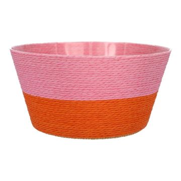 Flower basket NERIONKO DUO, pink-orange, 4"/10cm, Ø7"/19cm