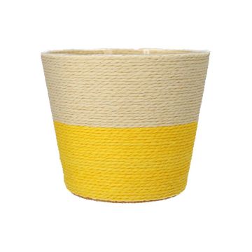 Flower basket NERIONKO DUO, beige-yellow, 4.3"/11cm, Ø5.3"/13,5cm