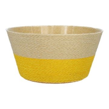 Flower basket NERIONKO DUO, beige-yellow, 4"/10cm, Ø7"/19cm