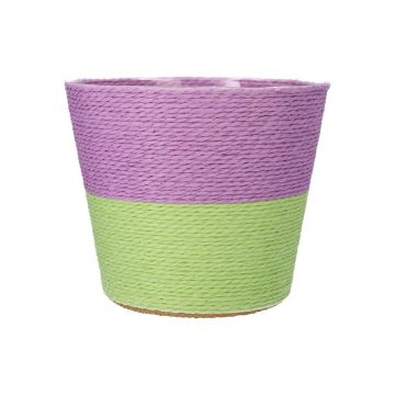 Flower basket NERIONKO DUO, purple-green, 6"/16cm, Ø7"/19cm