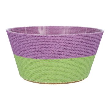 Flower basket NERIONKO DUO, purple-green, 4"/10cm, Ø7"/19cm