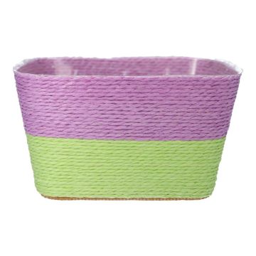 Flower basket NERIONKO DUO, purple-green, 7"x7"x4"/17,5x17,5x10cm
