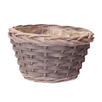 Planter basket NAZARIO, grey, 4.3"/11cm, Ø7"/19cm