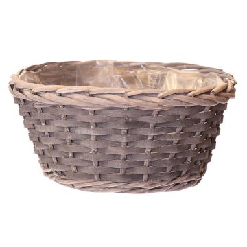 Planter basket NAZARIO, grey, 5.1"/13cm, Ø10"/26cm