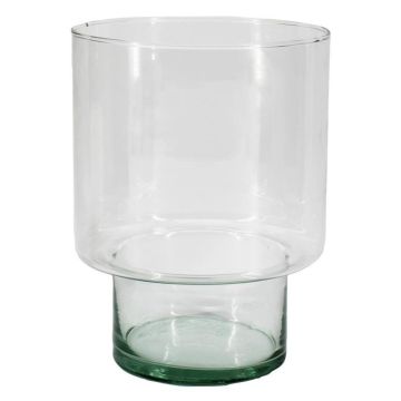 Glass vase BOB on foot, clear, 8"/20cm, Ø6"/15cm