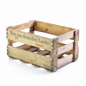 Wine box / wooden box GRETA, brown, 17.5"x12.6"x9.4"/45x32x24cm
