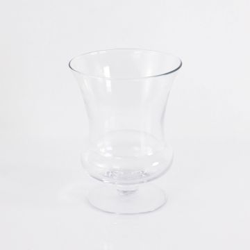 Goblet vase / flower glass vase CATANIA, clear, 9.4"/24cm, Ø7"/18cm