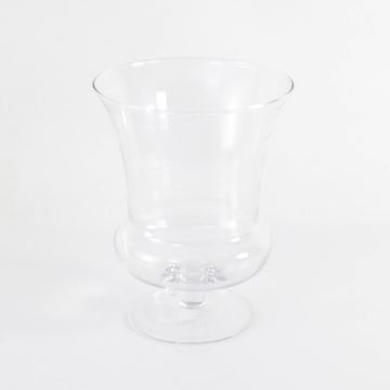 Goblet vase / flower glass vase CATANIA, clear, 12"/29,5cm, Ø 9"/23cm