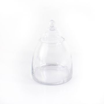 Candy jar / Storage glass jar with lid, MIRA, clear, 11.8"/30cm, Ø5"/12,5cm