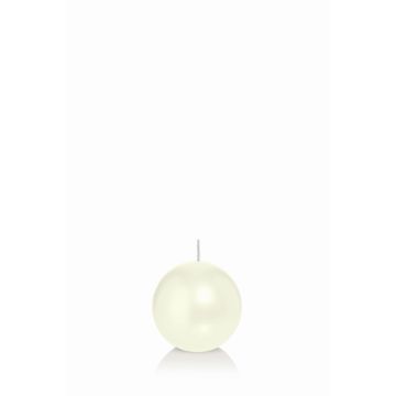 Ball candle MAEVA, ivory, Ø1.8"/4,5cm, 4h - Made in Germany