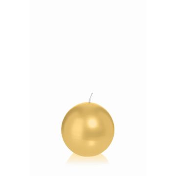 Ball candle ROSELLA, gold, Ø2.4"/6cm, 10h - Made in Germany