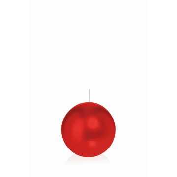Ball candle MAEVA, red, Ø2.4"/6cm, 10h - Made in Germany