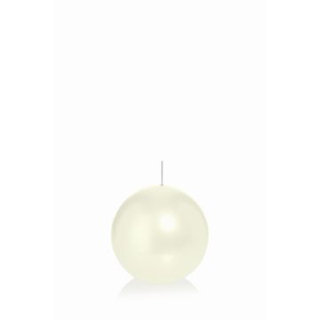 Ball candle MAEVA, ivory, Ø2.4"/6cm, 10h - Made in Germany