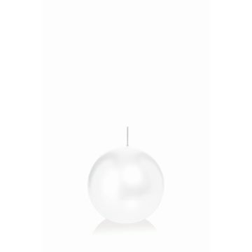 Ball candle MAEVA, white, Ø2.4"/6cm, 10h - Made in Germany