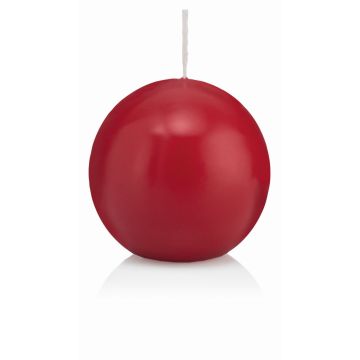 Ball candle MAEVA, dark red, Ø2.4"/6cm, 10h - Made in Germany