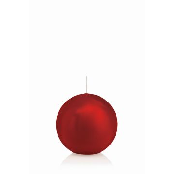 Ball candle MAEVA, red, Ø2.8"/7cm, 16h - Made in Germany