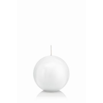 Ball candle MAEVA, white, Ø2.8"/7cm, 16h - Made in Germany