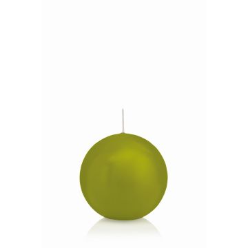 Ball candle MAEVA, green, Ø2.8"/7cm, 16h - Made in Germany